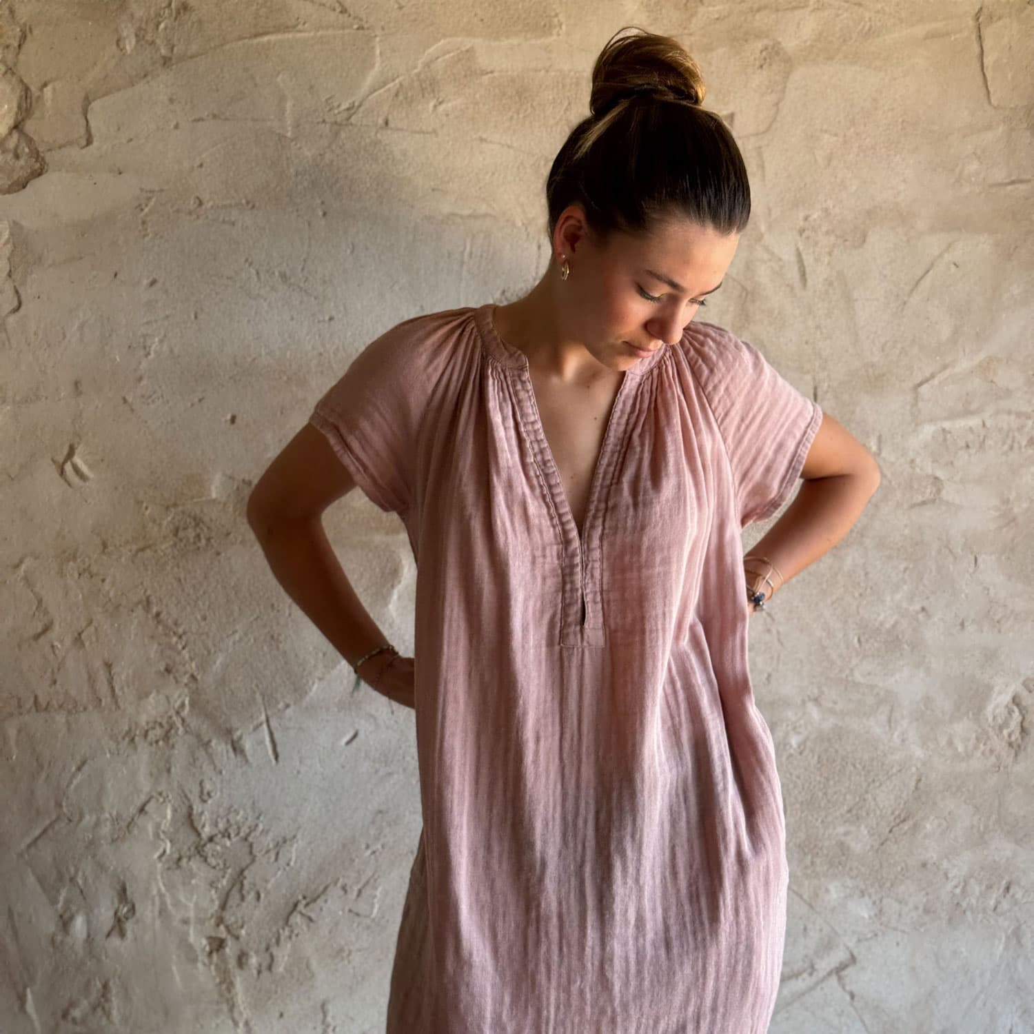 Carla Short Dress - Women - DS Double Saloo - S007 Dusty Pink - n°74 E - Shop - 7400000136974