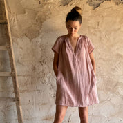 Carla Short Dress - Women - DS Double Saloo - S007 Dusty Pink - n°74 E - Shop - 7400000136974