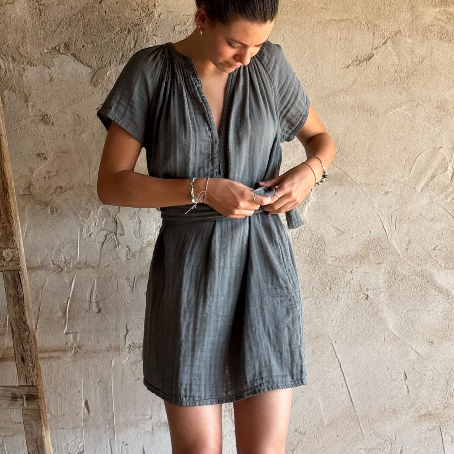 Carla Short Dress - Women - DS Double Saloo - S032 Ice Blue - n°74 E - Shop - 7400000136978