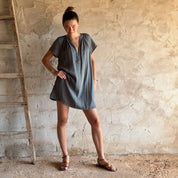 Carla Short Dress - Women - DS Double Saloo - S032 Ice Blue - n°74 E - Shop - 7400000136978