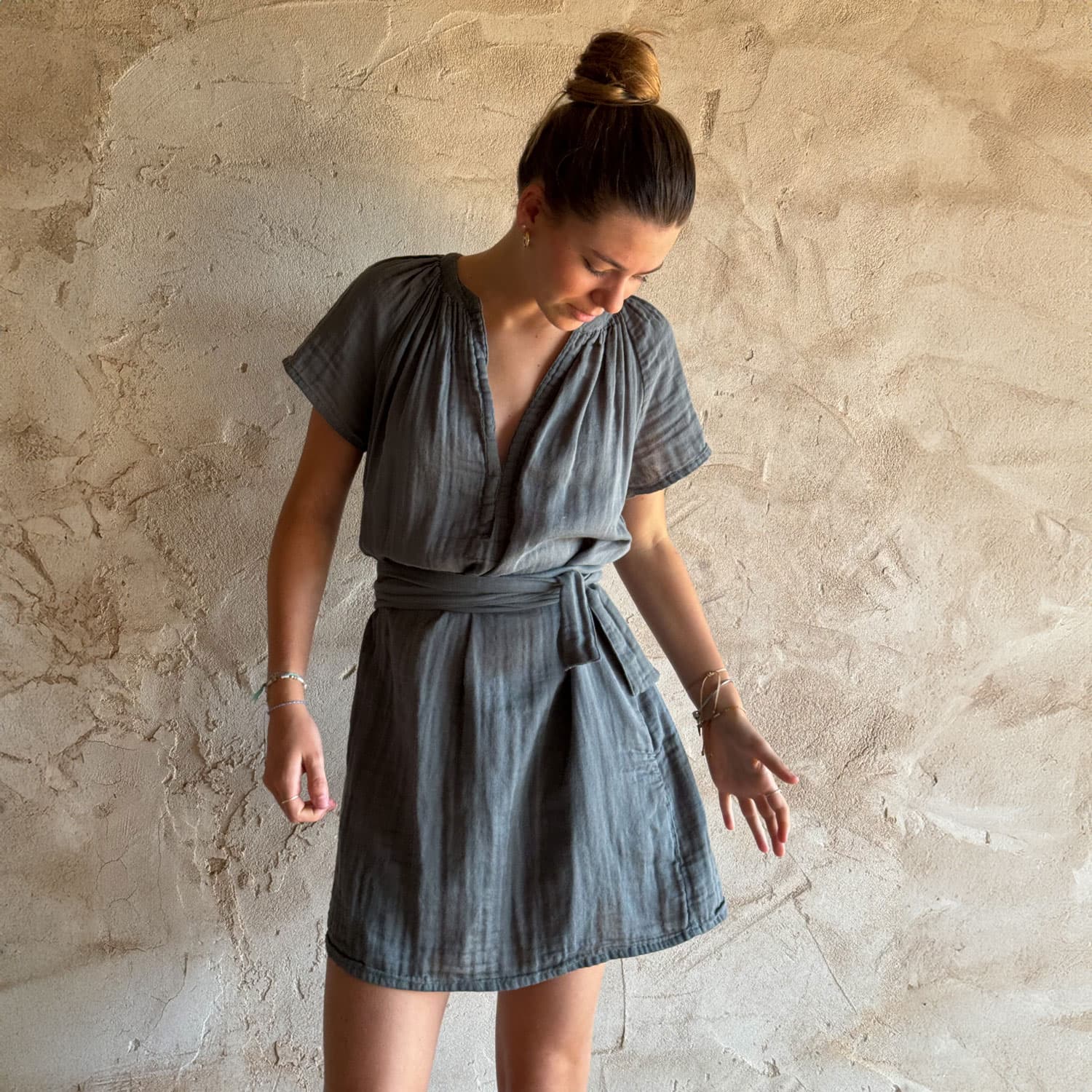Carla Short Dress - Women - DS Double Saloo - S032 Ice Blue n74 E-Shop Carla Short Dress - Women - DS Double Saloo - S032 Ice Blue n74 E-Shop