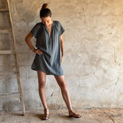 Carla Short Dress - Women - DS Double Saloo - S032 Ice Blue - n°74 E - Shop - 7400000136978