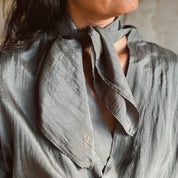 Carmel Scarf - Women - HS Habotai Silk 40 - S045 Stone Grey - n°74 E - Shop - 7400000137514