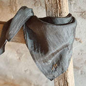 Carmel Scarf - Women - HS Habotai Silk 40 - S045 Stone Grey