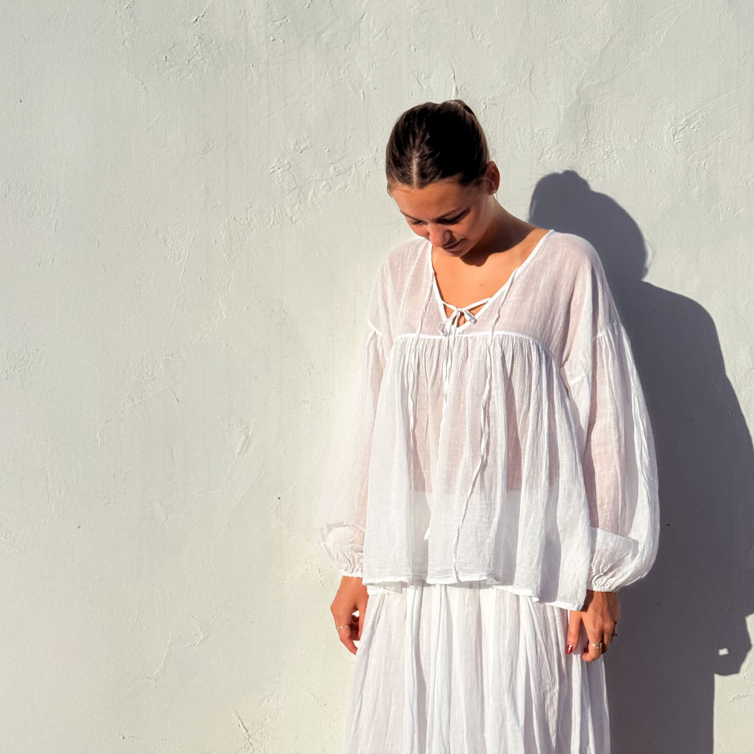 Cassandra Shirt - Women - CV Cotton Voile - S001 White - n°74 E - Shop - 7400000137429