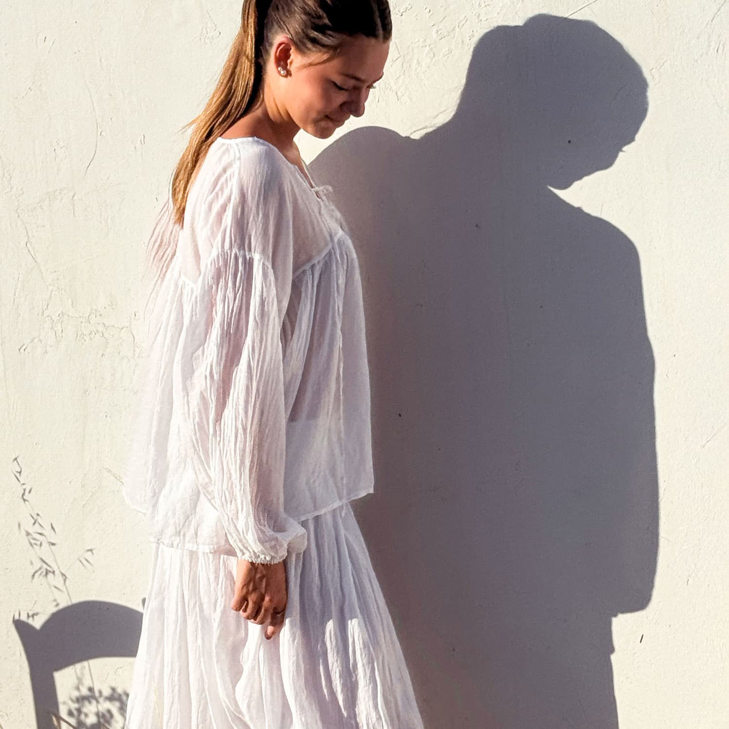 Cassandra Shirt - Women - CV Cotton Voile - S001 White - n°74 E - Shop - 7400000137429