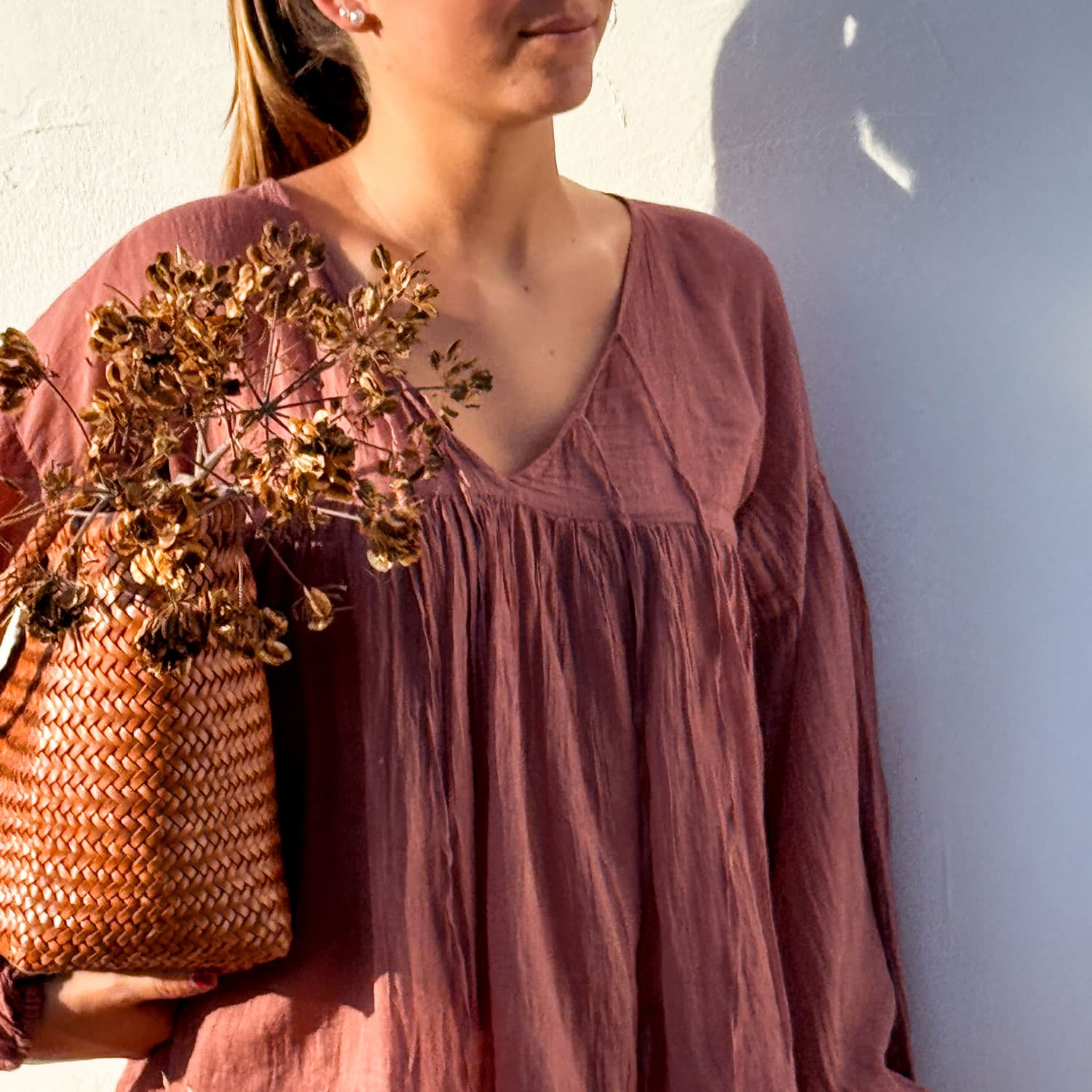 Cassandra Shirt - Women - CV Cotton Voile - S042 Baobab Rose - n°74 E - Shop - 7400000137431