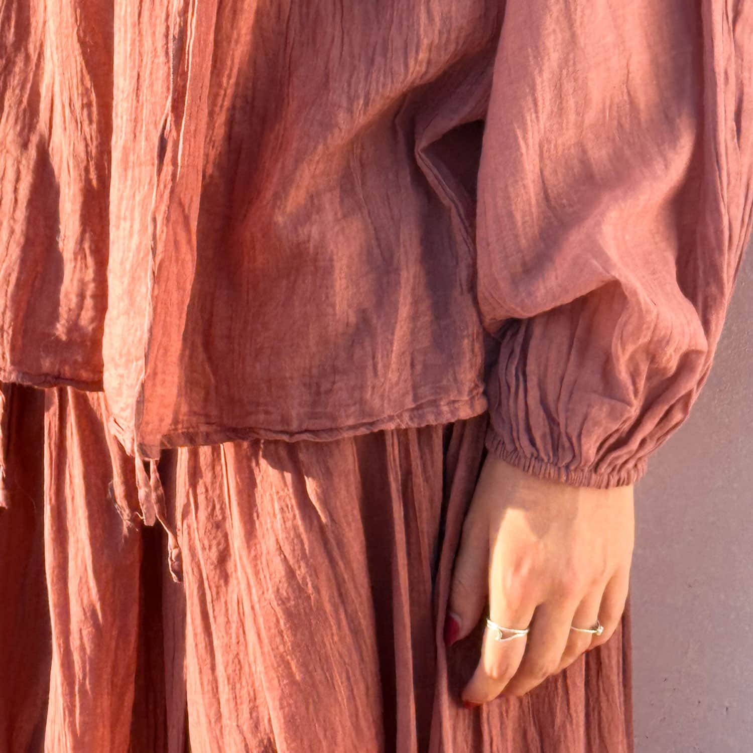 Cassandra Shirt - Women - CV Cotton Voile - S042 Baobab Rose - n°74 E - Shop - 7400000137431