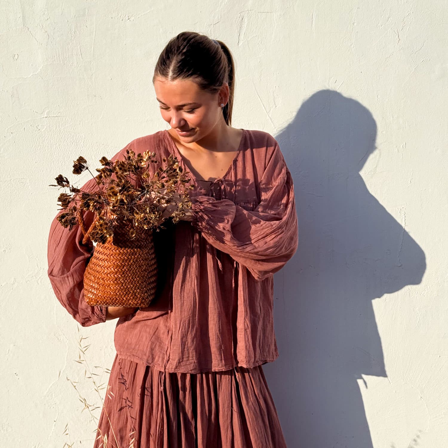 Cassandra Shirt - Women - CV Cotton Voile - S042 Baobab Rose - n°74 E - Shop - 7400000137431