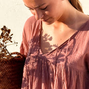 Cassandra Shirt - Women - CV Cotton Voile - S042 Baobab Rose - n°74 E - Shop - 7400000137431