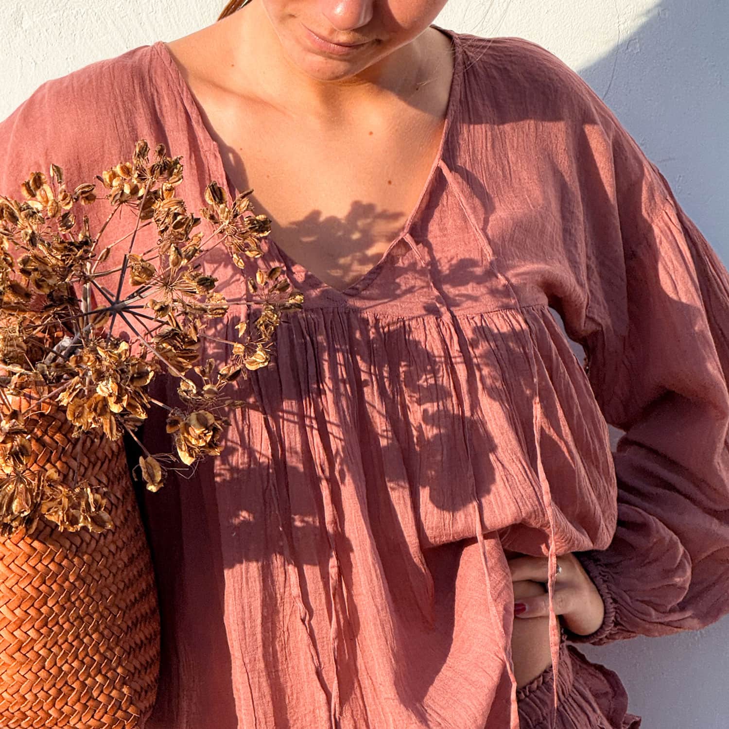 Cassandra Shirt - Women - CV Cotton Voile - S042 Baobab Rose