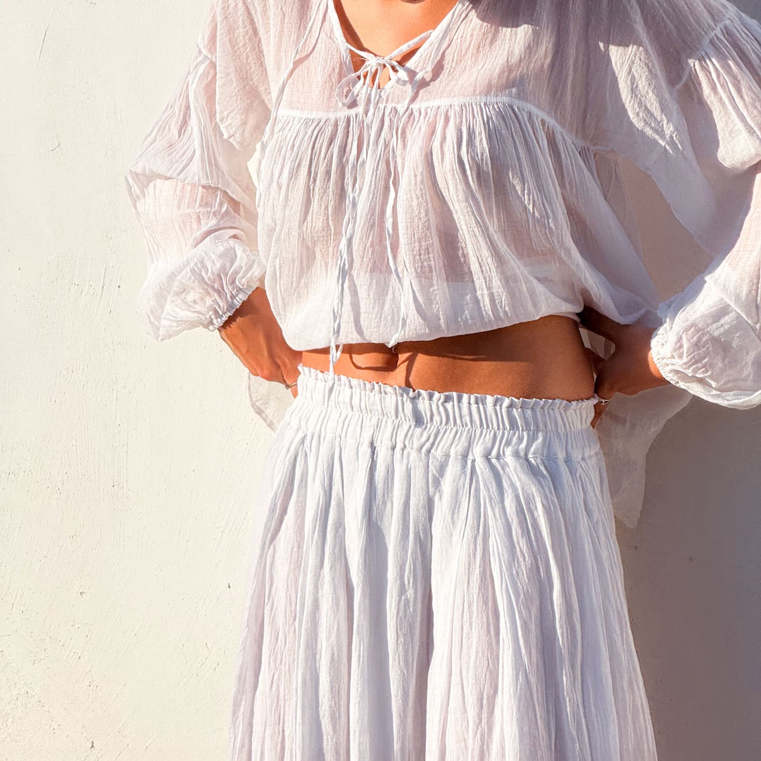 Cassandra Skirt - Women - CV Cotton Voile - S001 White - n°74 E - Shop - 7400000137423