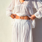 Cassandra Skirt - Women - CV Cotton Voile - S001 White - n°74 E - Shop - 7400000137423