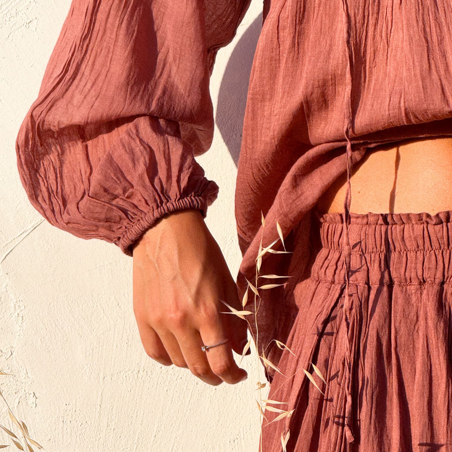 Cassandra Skirt - Women - CV Cotton Voile - S042 Baobab Rose - n°74 E - Shop - 7400000137425