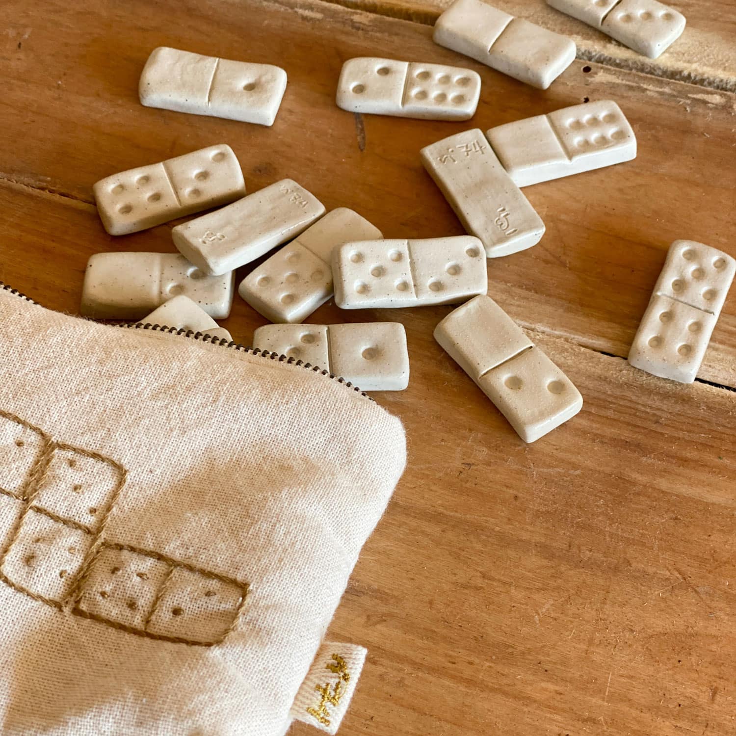 Ceramic Domino Game - S000 Natural - n°74 E - Shop - 7400000136682