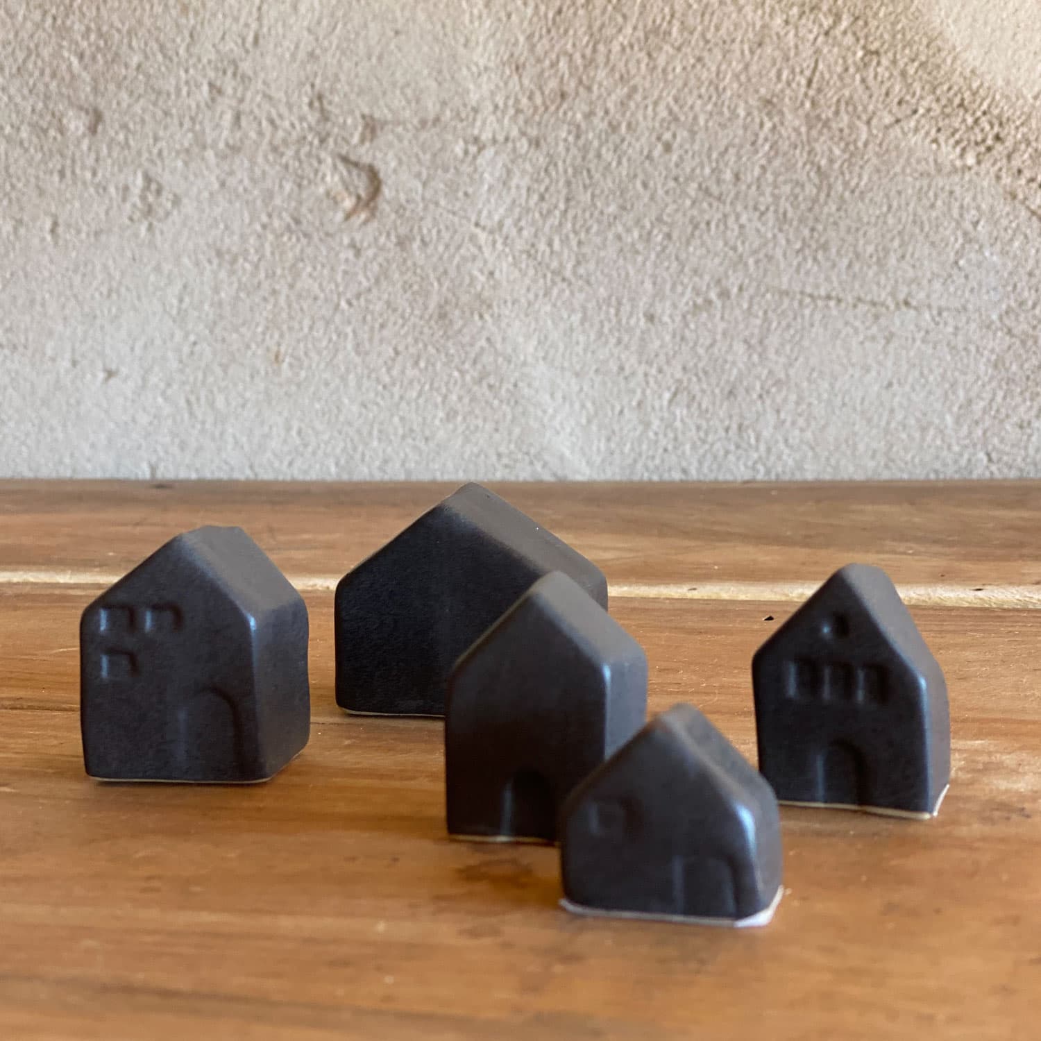 Ceramic Village 5 Tiny Houses - S021 Dark Grey - n°74 E - Shop - 7400000137180