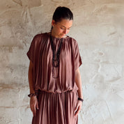 Chloe Dress - Women  - CS Cotton Silk - S060 Jaipur Pink