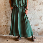 Chloe Dress - Women  - CS Cotton Silk - S061 Jade Green