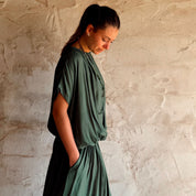 Chloe Dress - Women  - CS Cotton Silk - S061 Jade Green
