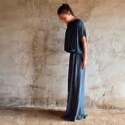 Chloe Pants - Women  - CS Cotton Silk - S055 Aegean Blue