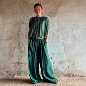 Chloe Pants - Women  - CS Cotton Silk - S061 Jade Green