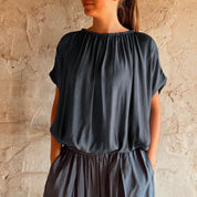 Chloe Top - Women  - CS Cotton Silk - S055 Aegean Blue