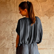 Chloe Top - Women  - CS Cotton Silk - S055 Aegean Blue