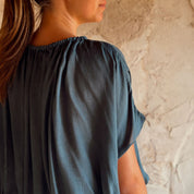 Chloe Top - Women  - CS Cotton Silk - S055 Aegean Blue