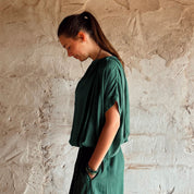 Chloe Top - Women  - CS Cotton Silk - S061 Jade Green