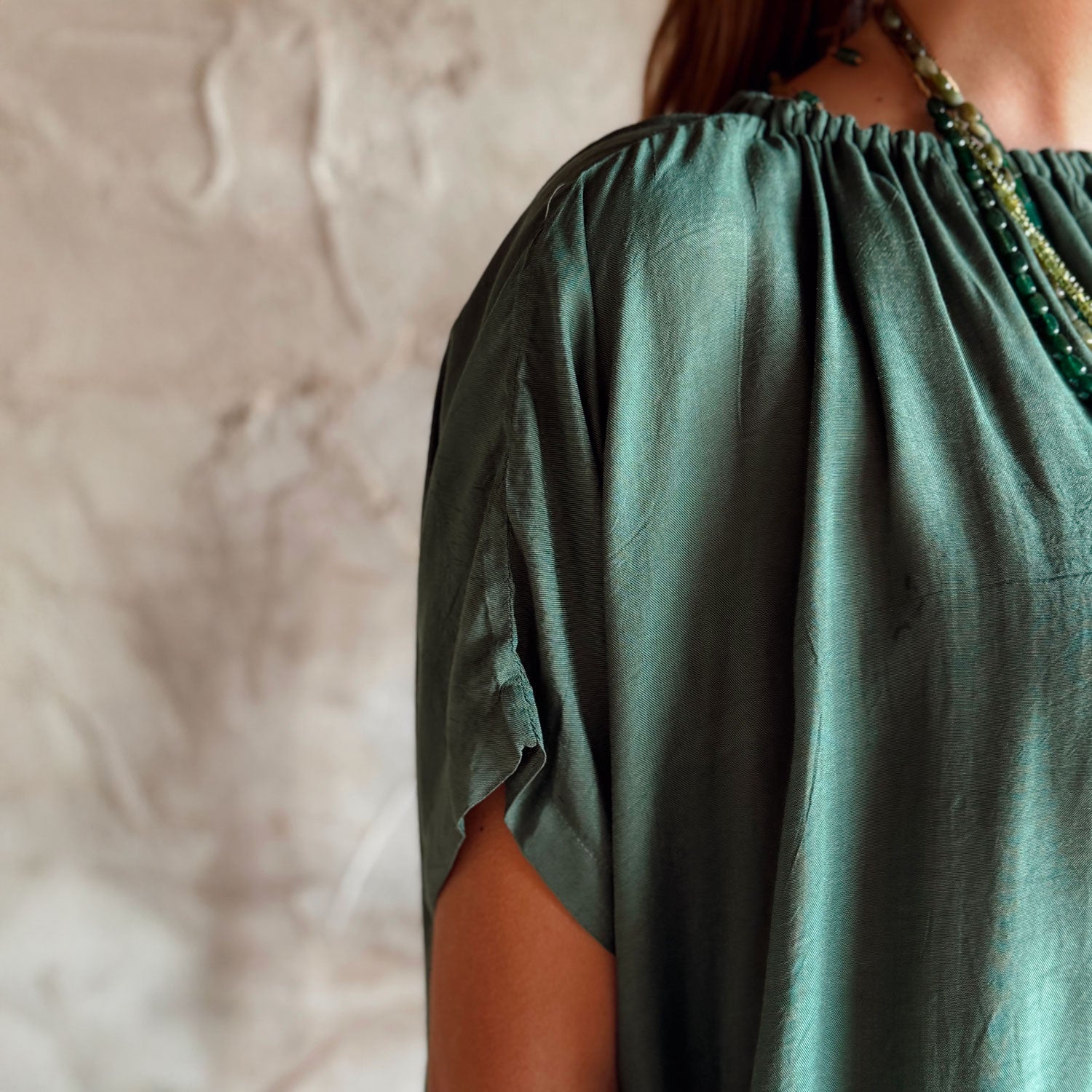 Chloe Top - Women  - CS Cotton Silk - S061 Jade Green