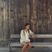 Dobby Kimono Vest - Women - CD Cotton Dobby - S000 Natural