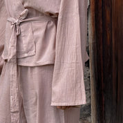 Dobby Kimono Vest - Women - CD Cotton Dobby - S007 Dusty Pink