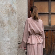 Dobby Kimono Vest - Women - CD Cotton Dobby - S007 Dusty Pink