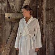 Dobby Long Kimono - Women - CD Cotton Dobby - S000 Natural