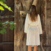 Dobby Long Kimono - Women - CD Cotton Dobby - S000 Natural