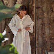 Dobby Long Kimono - Women - CD Cotton Dobby - S000 Natural