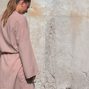 Dobby Long Kimono - Women - CD Cotton Dobby - S007 Dusty Pink