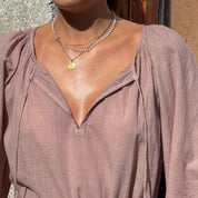 Dobby Midi Dress - Women - CD Cotton Dobby - S007 Dusty Pink - n°74 E - Shop - 7400000137473