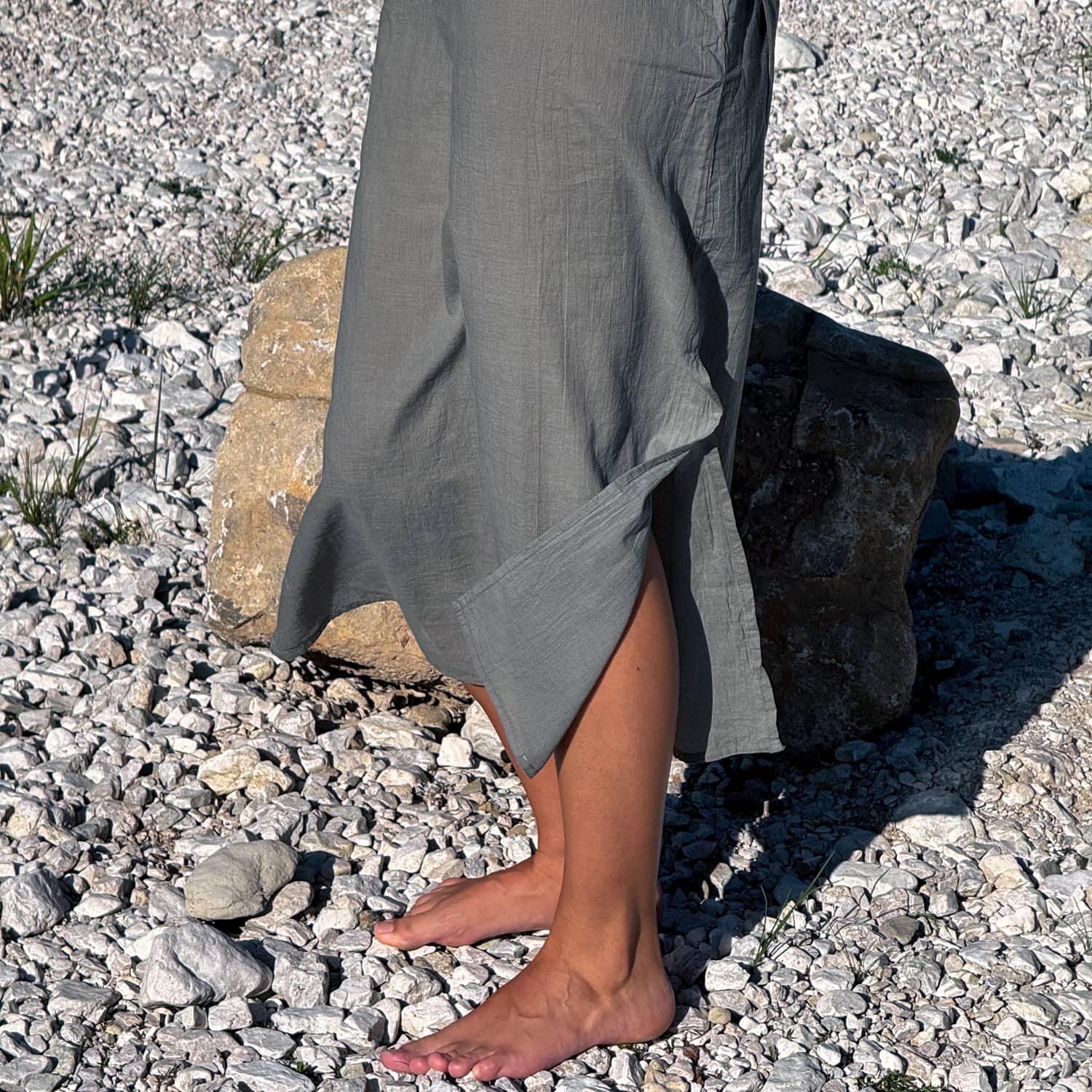 Dobby Midi Dress - Women - CD Cotton Dobby - S032 Ice Blue - n°74 E - Shop - 7400000137475