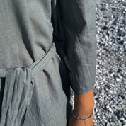 Dobby Midi Dress  - Women - CD Cotton Dobby - S032 Ice Blue