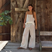 Dobby Pants - Women - CD Cotton Dobby - S000 Natural - n°74 E - Shop - 7400000137453