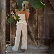 Dobby Pants - Women - CD Cotton Dobby - S000 Natural - n°74 E - Shop - 7400000137453