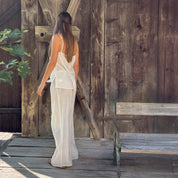 Dobby Pants - Women - CD Cotton Dobby - S000 Natural - n°74 E - Shop - 7400000137453