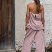 Dobby Pants - Women - CD Cotton Dobby - S007 Dusty Pink - n°74 E - Shop - 7400000137455