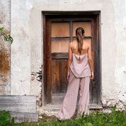 Dobby Pants - Women - CD Cotton Dobby - S007 Dusty Pink - n°74 E - Shop - 7400000137455