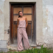 Dobby Pants - Women - CD Cotton Dobby - S007 Dusty Pink - n°74 E - Shop - 7400000137455