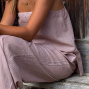 Dobby Pants - Women - CD Cotton Dobby - S007 Dusty Pink - n°74 E - Shop - 7400000137455