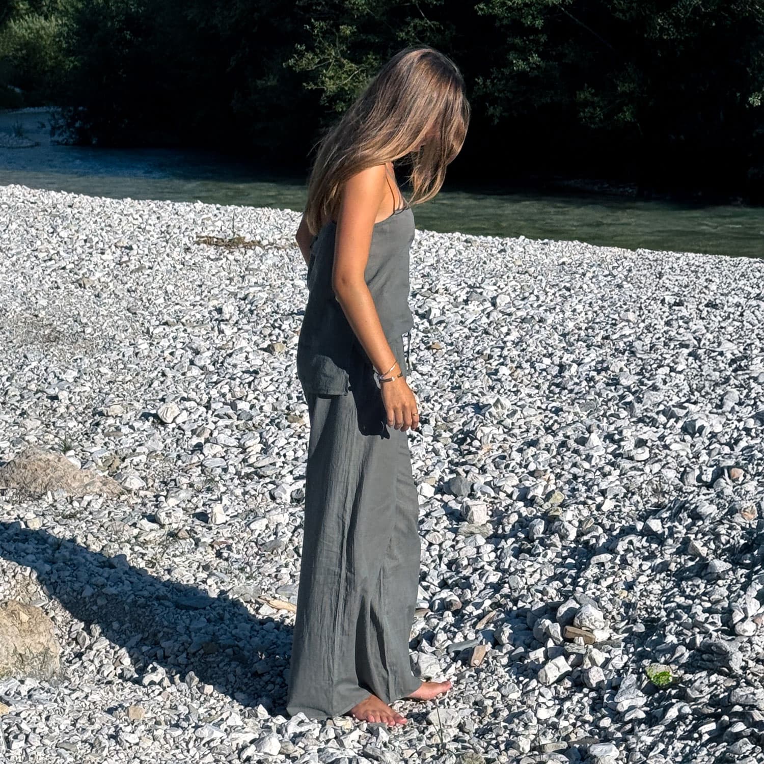 Dobby Pants - Women - CD Cotton Dobby - S032 Ice Blue - n°74 E - Shop - 7400000137457