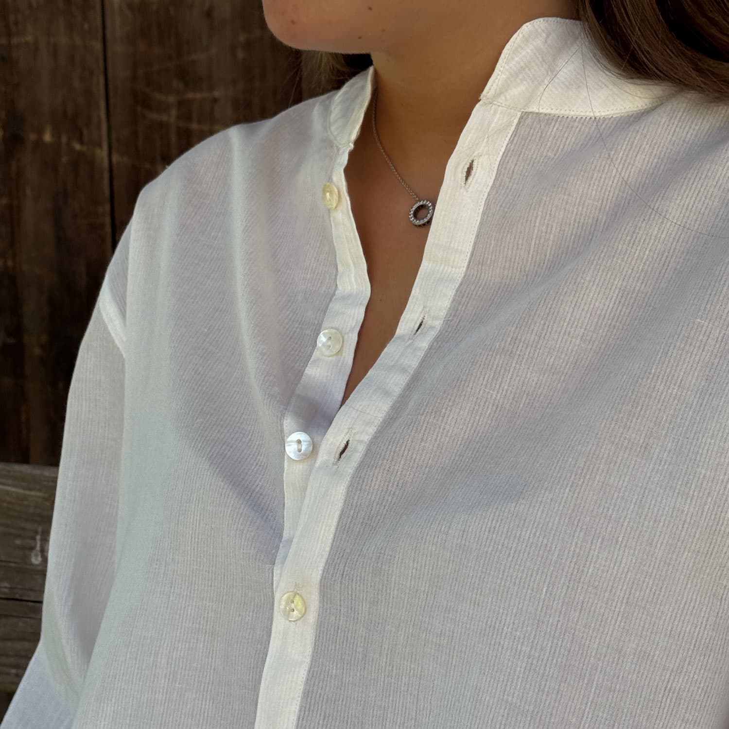 Dobby Short Dress - Women - CD Cotton Dobby - S000 Natural - n°74 E - Shop - 7400000137477