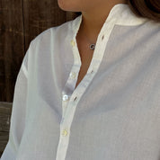 Dobby Short Dress - Women - CD Cotton Dobby - S000 Natural - n°74 E - Shop - 7400000137477